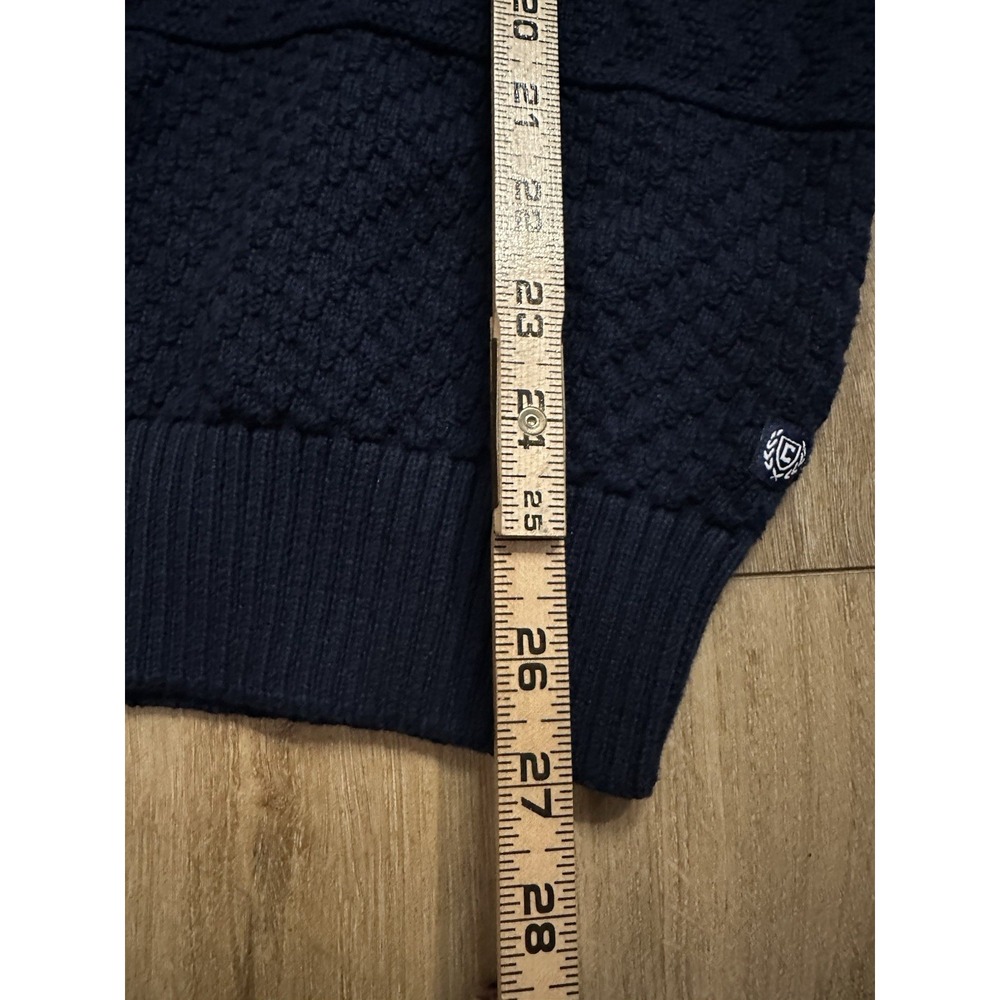 Chap's Men's Newport Navy Blue Button Neck‎ Knit Sweater Preppy Small NEW - Picture 10 of 10